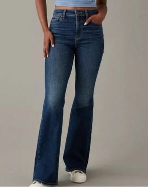American Eagle Boho Artist Flare Jeans Medium Wash Size 2 Regular